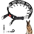 ELECDON Dog Prong Traing Collar, Choke Pinch Collar for Dogs, for Medium and Small Dogs, Includes 1 Training Whistle with Lanyard, Pet Training Supplies Safe and Effective (Medium, 3 MM, 17.7 Inch)