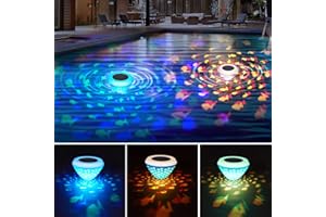 MORXINLE Solar Pool Licht Fisch Muster Schwimmende Unterwasser Beleuchtung mit RGB-Farbwechsel,IP67 wasserdichte Poolbeleuchtung,LED Teichbeleuchtung für Teich,Badewanne,Aquarium,Party Deko Zubehör 2 Stück