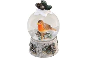 WIDDOP AND CO Schneekugel mit Rotkehlchen und Mistelzweig