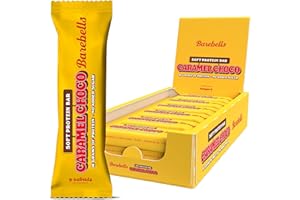 Barebells Protein Bars - 12 Count, 16g High Protein Treats – Sugar Free Chocolate Nutrition Bar, Low Carb – On The Go Breakfast or Post-Workout Snack (Caramel Choco)