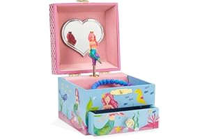 Jewelkeeper - Cajita Infantil Joyero con Música, Sirena Bajo el Océano, Equipado de un Cajón Extraíble - Melodía Sobre las Olas