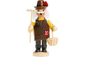 Sikora RM-C Räuchermännchen aus Holz Verschiedene Motive, Farbe/Modell:C04 gelb - Gärtner, Größe:Höhe ca. 13.5 cm