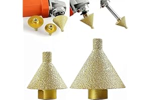 EIRZNGXQ Punta diamantata smussata per smerigliatrici angolari, punta diamantata per svasatura da 38 mm/50 mm, punta conica diamantata, per smerigliatrice conica, per piastrelle in porcellana per