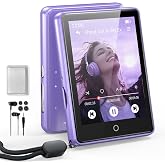 Lettore MP3 32GB Bluetooth 5.3 Touch Screen 2.8" with Speaker Viola | Audio Hi-Fi in Zinco, 18 Rumori Bianchi, Battery 48h, O