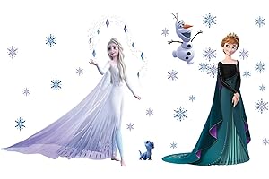 KIBI STORE Kibi XXL Stickers Muraux Reine des Neiges Salon Amovible Chambre Bebe Autocollants Stickers Muraux Chambre Enfant Fille Princesse