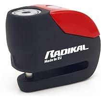 RADIKAL Bügelschloss RK120220 – CLASSE SRA Zertifiziert, 18 Mm Durchmesser, Für Motorrad & Scooter
