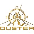 BIRD'S MIND Compass Stickers Compatible with Duster Renault Car Back Sides Bumper Decal Black Vinyl L x H 20.00 cm x 15.00 cm (Golden)