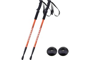 2 X Hikehobby® Antishock With Handle Trekking Walking Hiking Stick Pole