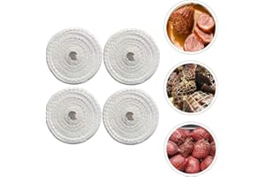 CABILOCK 4Pcs Cotton Roasting Net Kitchen Ham Socks Elastic Netting Meat Butcher Twine Net Meat Butcher Twine Net Meat Netting Roll (100CM Length)
