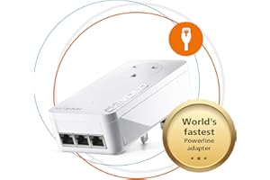 devolo Magic 2-2400 LAN Triple: Add-on Powerline Adapter (Up to 2400 Mbps for Your Powerline Home Network, 3x Gb LAN Ports, Ideal for Online Gaming, 4k/8k UHD Streaming, Stable Home Working)