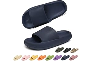 Geweo Klapki Damskie Męskie Letnie Grubą Podeszwą EVA Wygodne Kapcie Domowe Lekkie Sandały Antypoślizgowe Klapki do Kąpieli Basenowe Sandały Plażowe Pantofle do użytku wewnątrz i na zewnątrz Unisex