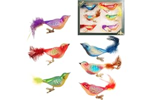 KREBS GLAS LAUSCHA Multicolor, fantazyjne ptaki na klipsie, 2 sztuki