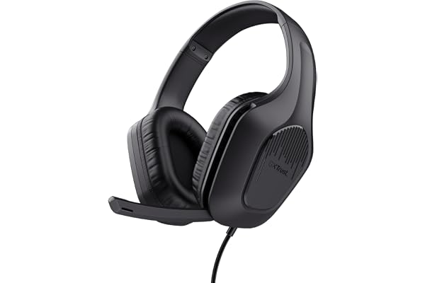 GXTrust Rayne Cascos Gaming Ligeros PC Xbox PS4 PS5 Switch Mobile, Negro | Auriculares con Cable 2m Over-Ear, Drivers de 50 mm, Conexión 3.5 mm, Micrófono Plegable