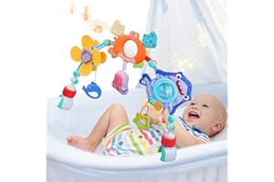 PAMIYO Baby Pram Toys, Sensory Toys for Babies, Baby Toys 0-6 Months+, Car Seat Toys Pushchair Toys for Newborn Baby Gifts