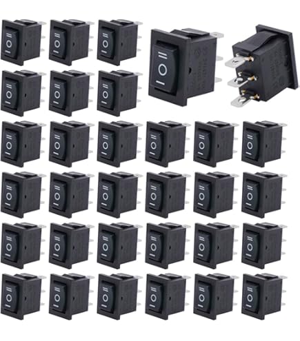 Interruttore A Levetta 3 Posizioni On/Off - SPDT 3 Pin, 250V 6A | Per Casa, Industria E Fai Da Te | Montaggio A Scatto - Foto 7