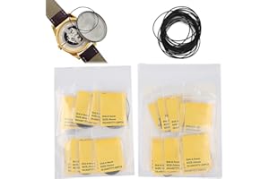 YUYTE 20 pezzi O Ring Guarnizione per orologio Guarnizioni per rondelle di tenuta in gomma per fondelli da 16 mm-34 mm, (0,5 mm + 0,6 mm）