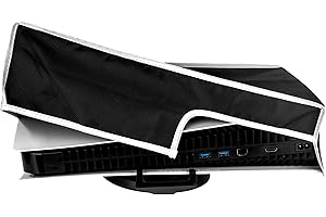 QIMEI-SHOP Custodia Protettiva per PS5 Copertura Antipolvere per PS5 Console Antigraffio Compatibile con Playstation 5 Digital Edition & Regular Edition