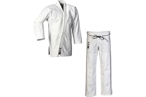 Ju-Sports BJJ Gi Pearl Pure weiß - Schmal geschnittener Brazilian Jiu Jitsu Anzug für Herren, 100% Baumwolle, Stoffgewicht 550 g/qm in Pearl-Webung