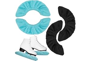 Jostift 2 Paare Schlittschuhe Kufenschoner Microfaser Eislaufkufen-Schoner für Hockeyschlittschuhe,Eiskunstlaufschuhe und Eislaufschuhe