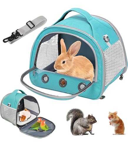 Trasportino Per Animali Piccoli 40x25x25cm - Per Conigli, Gatti, Uccelli, Impermeabile E Traspirante - Foto 7