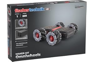 fischertechnik Maker Kit Omniwheels 571901 — Kit per robot, set di esperimenti per gli appassionati di tecnologia, a partire dai 14 anni