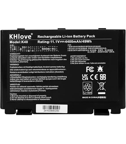 Vhbw Batteria Per Notebook Asus Pro79, X5c, X5d, Pro88, Pro8B, Pro8D - 4400mAh 11,1V Li-Ion, Sostituisce A32-F52, A32-F82, L0690L6