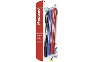 ‎STABILO STABILO - Filzschreiber - pointMax - 3er Pack - ultramarinblau, schwarz, karmin