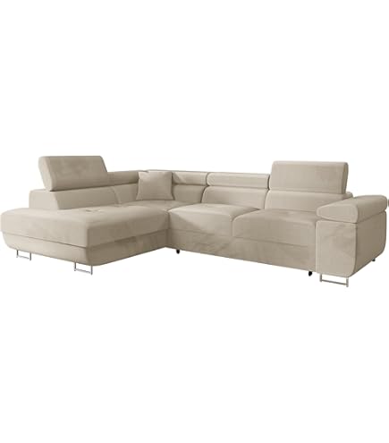 Cavadore Ecksofa Wisconsin Mit Bettfunktion - Landhausstil Sofa In Grau 248cm