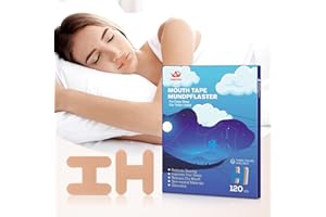 AnjoCare Cinta Bucal para Dormir, 120Piezas Tiras Avanzadas Suaves para Dormir que Reducen los Ronquidos y Mejoran la Respiración Nasal, Ayuda contra los Ronquidos para Hombres y Mujeres