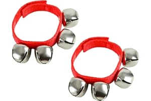 A-Star Wrist Jingle Sleigh Bells con cinturino in nylon - Coppia - Rosso