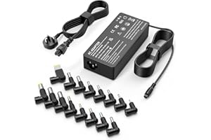 SKOTSLYE 90W Universal Laptop Charger UK Compatible with HP Lenovo Dell Acer Asus IBM Toshiba Samsung Sony Fujitsu Gateway Notebook Ultrabook Chromebook Power Supply Cord with 16 Tips