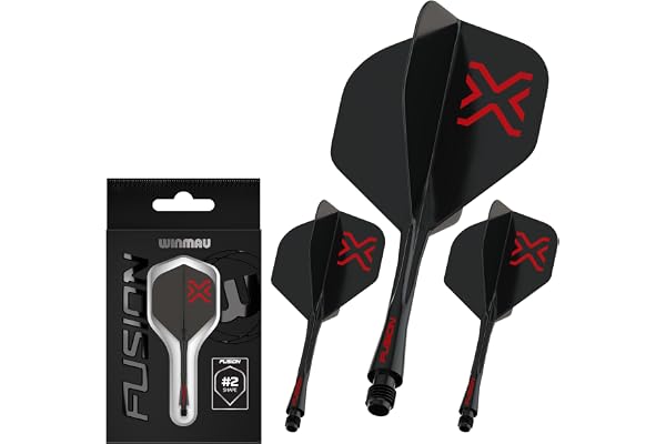 WINMAU Darts - Fusion Integrerat flyg- och axelsystem - No.2 Form och design - Finns i kort, mellan och medium - Finns i olika färger