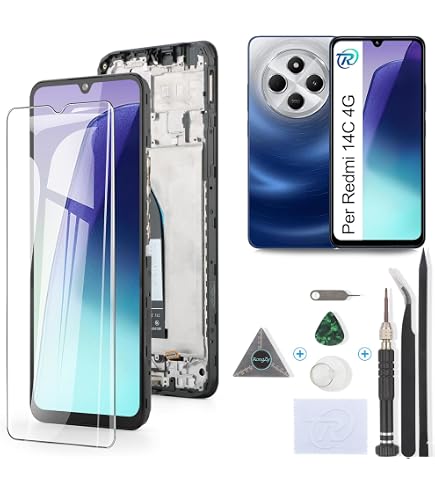 Display LCD Di Ricambio Con Cornice Per Xiaomi Poco C65 / Redmi 13C – Touch Screen Digitizer Da 6.74 Pollici, Nero, Con Strumenti - 6