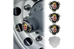 FORTEN KINGDOM 4 adesivi Griffin in alluminio per cerchioni di camion Scania, coprimozzo, emblema adesivo, colore nero