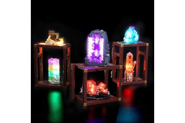Kit d'éclairage LED compatible avec Lego 21362 Mineral Collection (pas de modèle), kit d'éclairage décoratif compatible avec Lego Mineral Collection Jouets créatifs