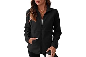 IECCP Fleecejacke Damen Durchgehender Reißverschluss Outdoor Fleecejacken Leicht und Warm Mode 2025