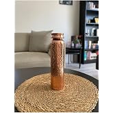 Forged Patterned Copper Mat - Thermos - Watercolor Copper Water Bottle