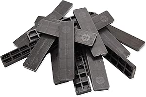 SILISTO Lot de 1000 cales de vitrage en plastique 100 x 30 x 6 mm – Les entretoises en plastique conviennent comme : cales de roue, entretoises, plaquettes de compensation, cales de verre ou cales de
