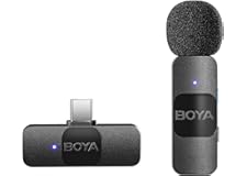 Boya 2.4 ghz Omnidirectional Wireless Microphone System with a Transmitter & Receiver for Type-C Devices & Android. for Vlog,