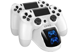 OIVO PS4 Controller Ladestation, Playstation 4 Controller Ladestation mit 1,8 Stunden Ladechip, PS4 Charger Dock Staion, Controller Ladestation für Sony Playstation 4/PS4/Pro/PS4 Slim Controller Weiß