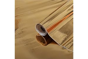 ‎D-C-FIX d-c-fix Möbel-Klebefolie Metallic Hochglanz Gold, 45 cm x 1,5 m – abwaschbare und selbstklebende Deko-Folie für Küche, Schrank, Tisch & Fensterbank – glänzend & langlebig