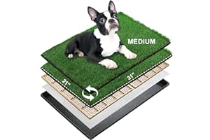 MEEXPAWS Toilettes pour Chien avec Gazon Artificiel, 79×53 cm Bacs à Litières pour Chiens avec Pelouse Artificielle Exterieur Intérieur, Plateau de Pot pour Moyen Chien avec Pipi Pad Tapis d’Herbe