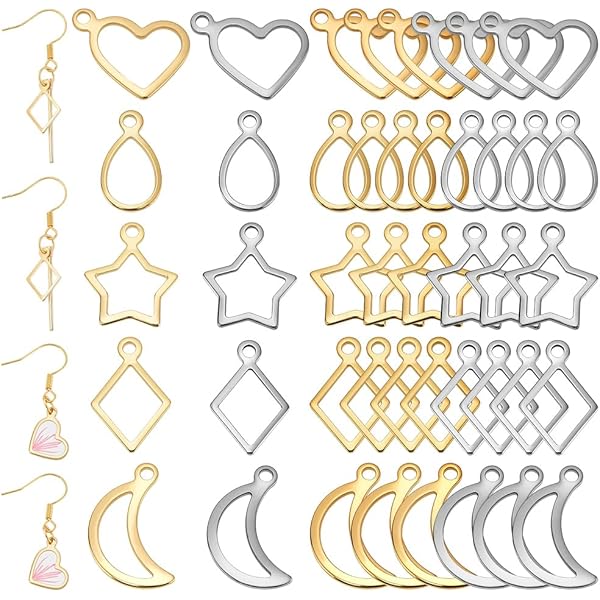 2 Stampini Silicone Per Resina Epossidica | Creazione Gioielli Fai Da Te | Forma A Goccia - Foto 5