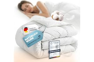 ‎KNERST Bettdecke 135x200 - Federbettdecke Winterdecke mit Daunen & Federn - Extra Warm & Flauschig - Bettdecke Winter Waschbar & Atmungsaktiv - Daunendecke Ökotex Zertifiziert