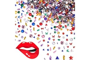 KIRZAX Packung mit 100 Zahnschmuck-Sets, Zahn-Edelstein-Schmuck, Kristall-Zahn-Edelstein-Sets, glitzernde, abnehmbare Zahn-Edelsteine für Partys, Cosplay und Nail Art Designs