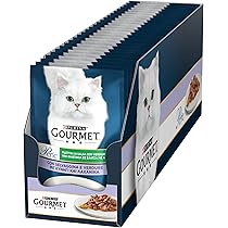 GOURMET Perle Umido Per Gatti - 48 Buste Da 85g Con Agnello, Anatra, Manzo E Pollo