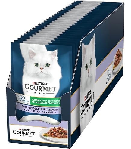 Gourmet Perle Delicias Del Océano | 48 Sobres De 85 G (12 Packs De 4) | Comida Húmeda Para Gato Adulto | Surtido De Pescado Y Gambas Enteras | Sin Colorantes Ni Conservantes