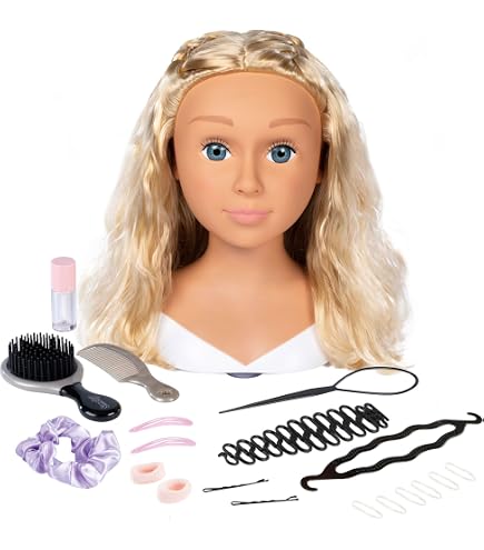 Poupée Barbie cheveux blonds avec mèches bleues, roses et argentées