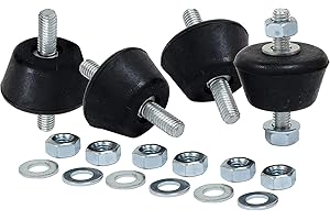 RASMACOR | Silent Bloc Conique pour Climatiseur M8 | Lot 4 Silent Bloc M8 | Pied Anti Vibration | Pour Support Mural Climatiseur Reversible | Avec Écrous et Rondelles