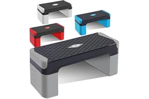 FK Sports Steppers for Exercise & Workout - 2 to 5 (10, 15, 20, 25 & 30 CM) Levels of Adjustable Height Aerobic Step - Exercise Step for Home & Gym, Indoor & Outdoor Mini Stepper